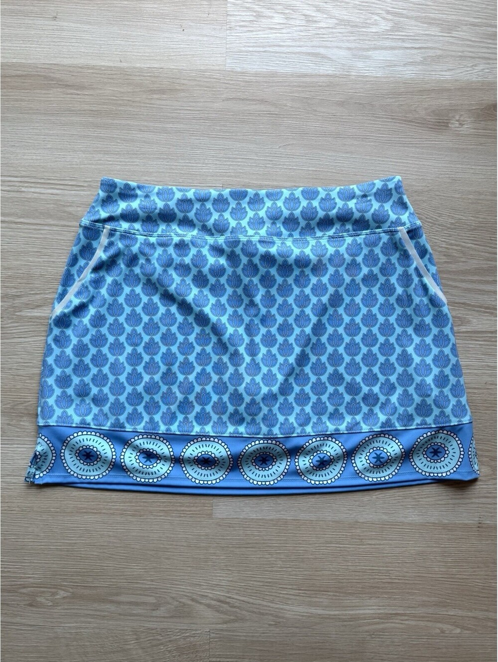 Sigrid Olsen Women’s L Skort Blue Pockets Golf Tennis Pickleball Resortwear